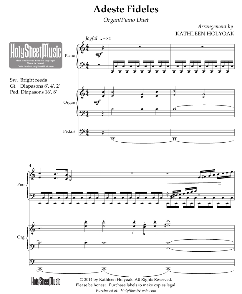 Piano-Organ Duet Archives - Holy Sheet Music