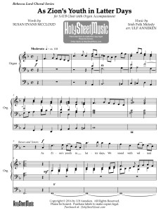 As Zion’s Youth in Latter Days (SATB – Anneken)