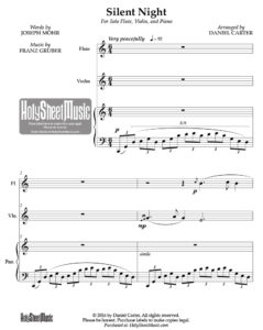 Silent Night (Carter – Flute, Violin, Piano)