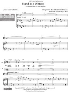 Stand as a Witness (Holyoak – SATB)
