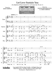 Let Love Sustain You (Criddle – SATB)